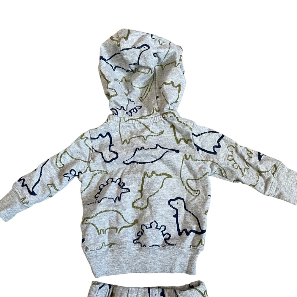 Child of Mine by Carter’s Dinosaur Hoodie and Pants Set size 0-3 Months - Picture 6 of 10